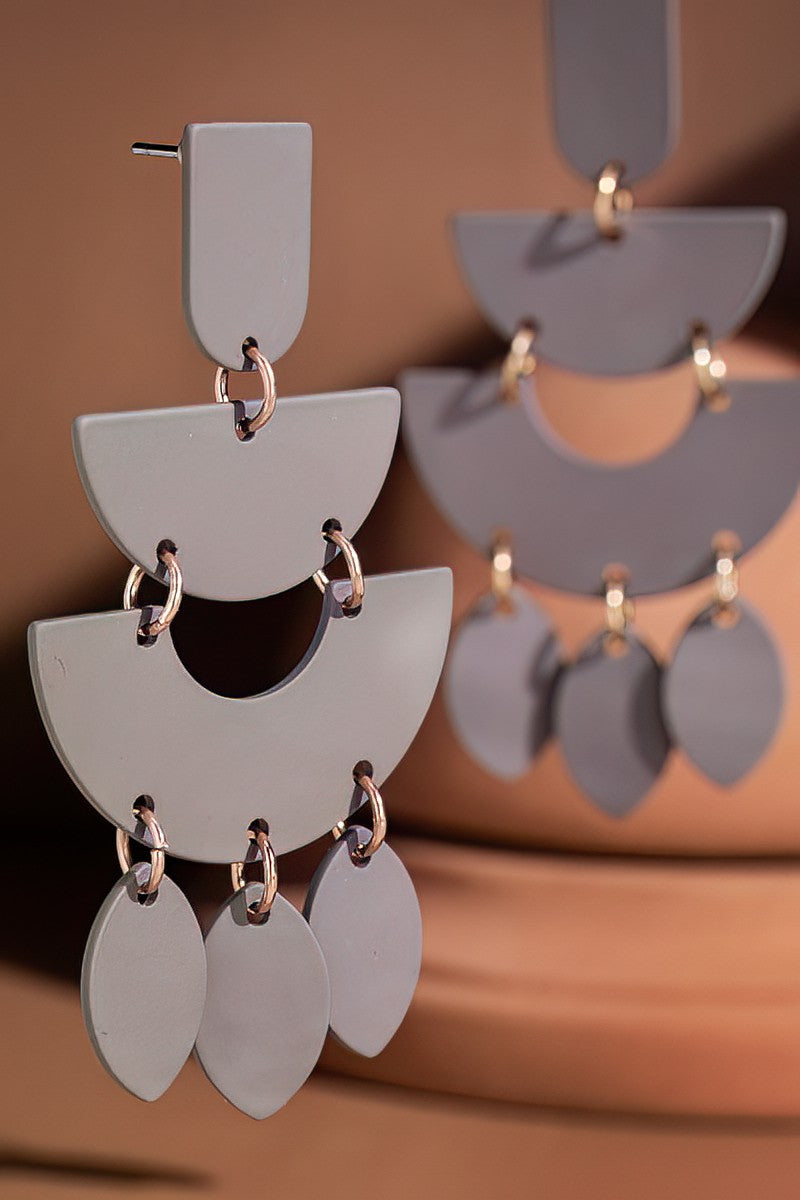 Taupe Layered Earrings