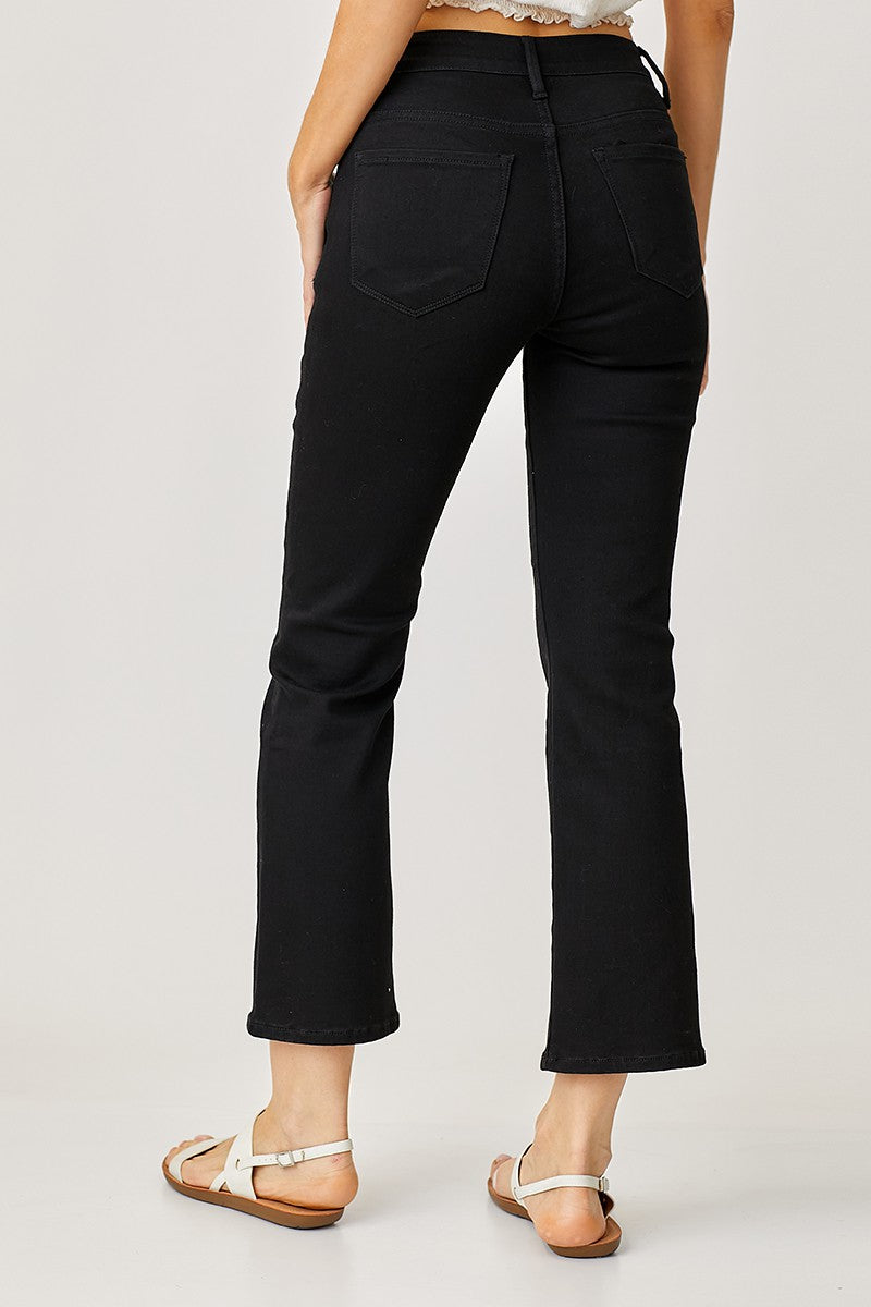 Black Ankle Bootcut Jeans